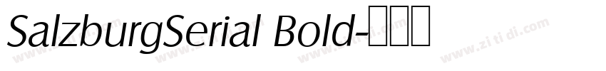 SalzburgSerial Bold字体转换